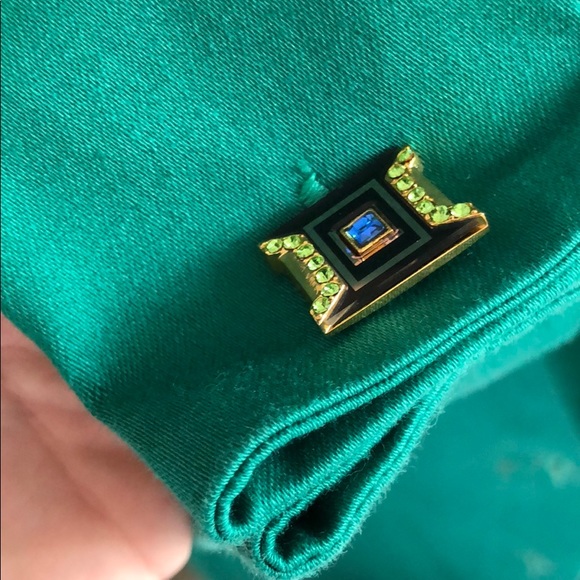 European designer long sleeve cuffed shirt dress - Picture 3 of 8